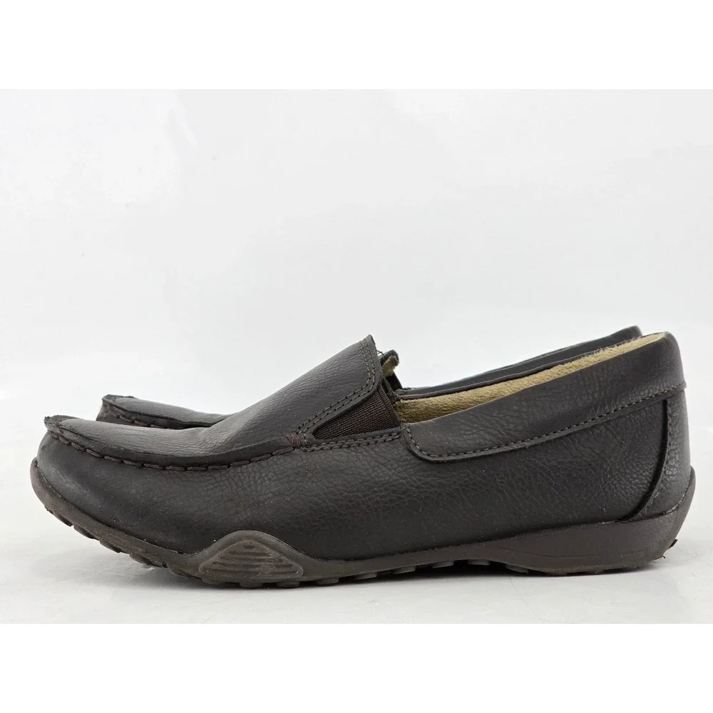 The Children's Place Loafers Boys Size 3 Brown Faux Leather Slip On -Good